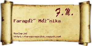 Faragó Mónika névjegykártya