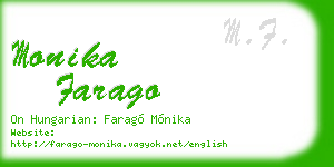 monika farago business card